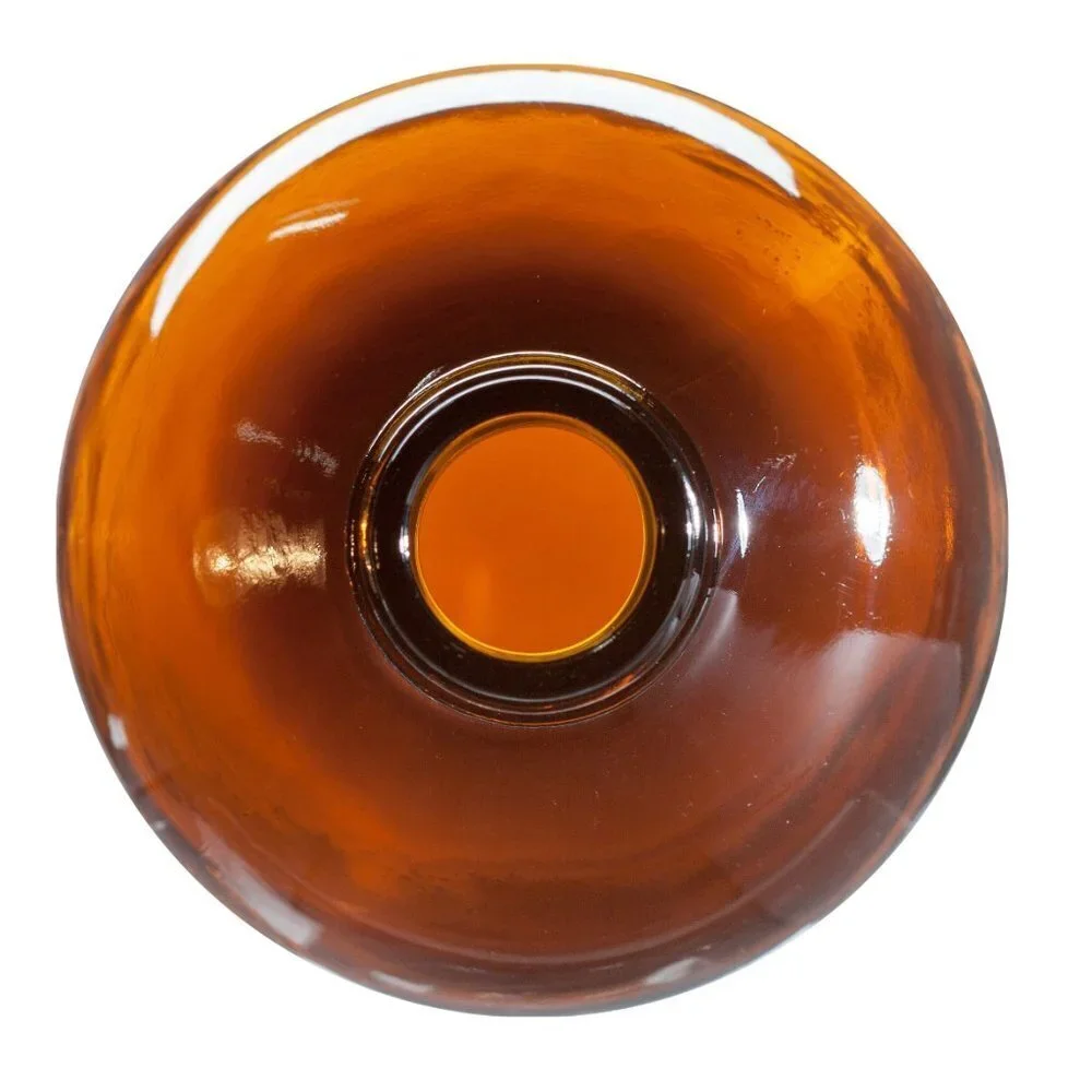 Glass Amber Bottle with Black Cap
